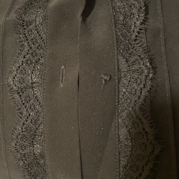 Sezane black lace silk shirt - Picture 9 of 11